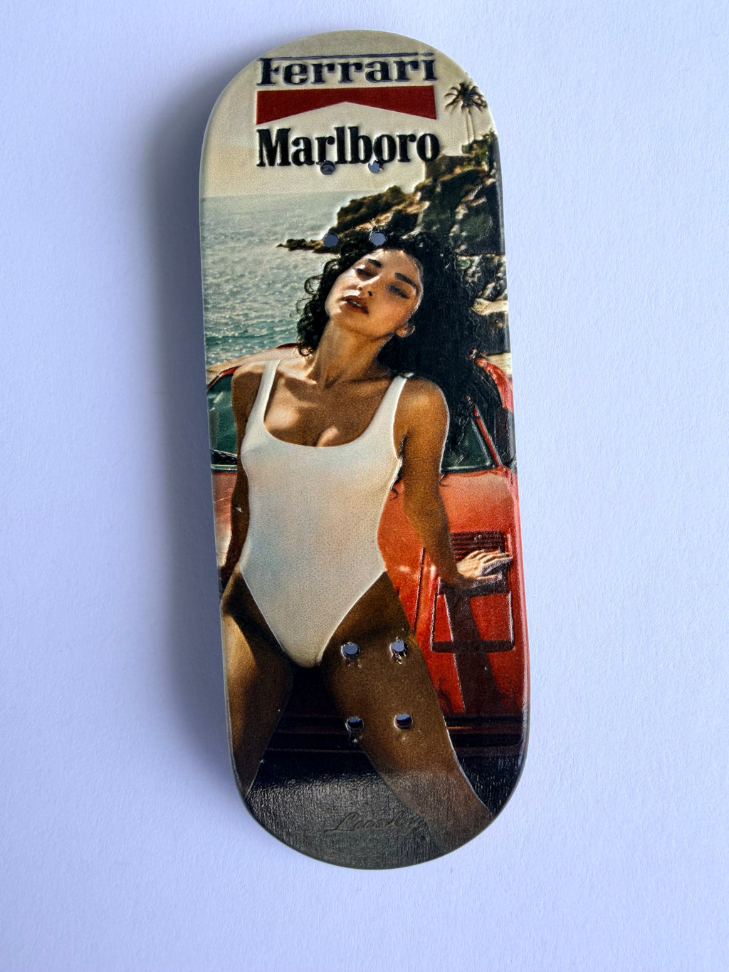 Lucky Fingerboards Deck - Marlboro Ferrari  - 34mm (7ply)